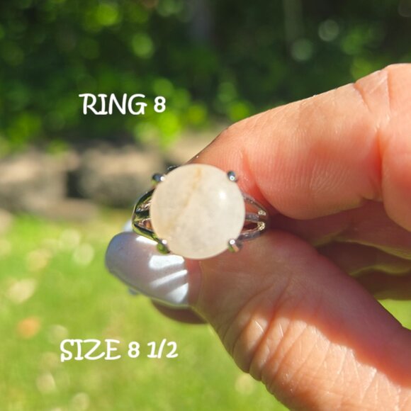 Rose Quartz Gemstone Rings, Various Sizes - Picture 9 of 11